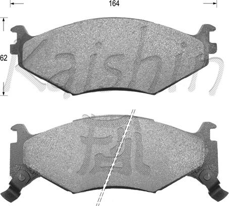 Kaishin FK9999 - Тормозные колодки, дисковые, комплект autospares.lv