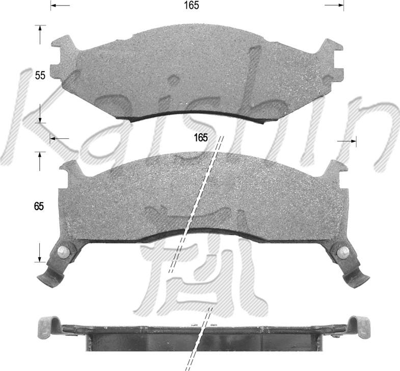 Kaishin FK9990 - Тормозные колодки, дисковые, комплект autospares.lv