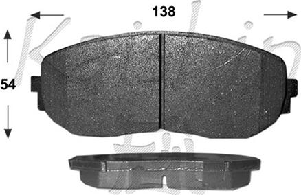 Kaishin FK9044 - Тормозные колодки, дисковые, комплект autospares.lv