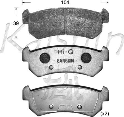 Kaishin FK9059 - Тормозные колодки, дисковые, комплект autospares.lv