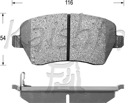 Kaishin FK9050 - Тормозные колодки, дисковые, комплект autospares.lv