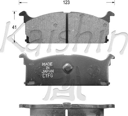 Kaishin FK9001 - Тормозные колодки, дисковые, комплект autospares.lv