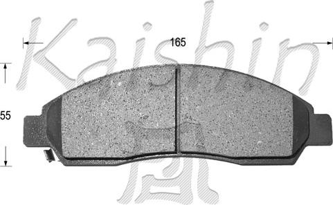 Kaishin FK4055 - Тормозные колодки, дисковые, комплект autospares.lv