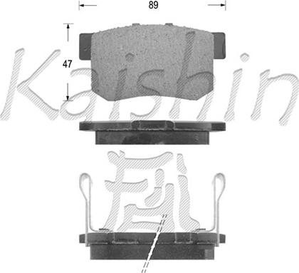 Kaishin FK5066 - Тормозные колодки, дисковые, комплект autospares.lv