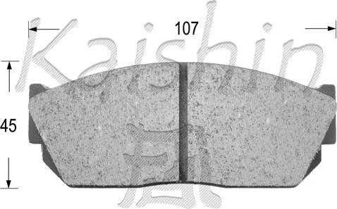 Kaishin FK5013 - Тормозные колодки, дисковые, комплект autospares.lv