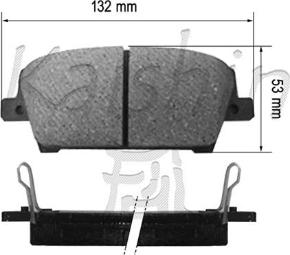 Kaishin FK5147 - Тормозные колодки, дисковые, комплект autospares.lv