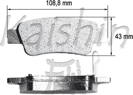 Kaishin FK5159 - Тормозные колодки, дисковые, комплект autospares.lv