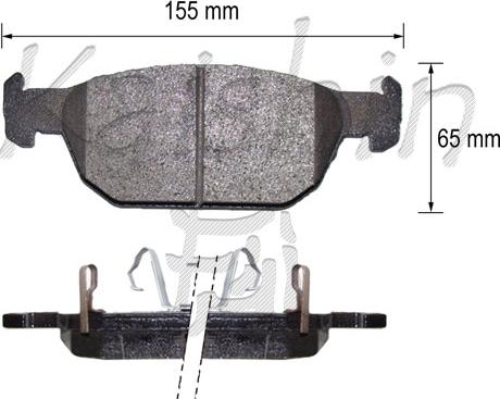 Kaishin FK5165 - Тормозные колодки, дисковые, комплект autospares.lv