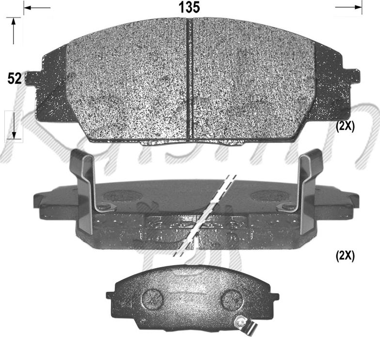 Kaishin FK5119 - Тормозные колодки, дисковые, комплект autospares.lv