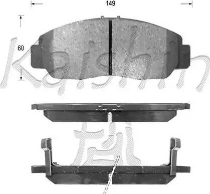 Kaishin FK5122 - Тормозные колодки, дисковые, комплект autospares.lv