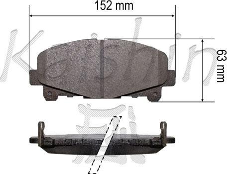 Kaishin FK5171 - Тормозные колодки, дисковые, комплект autospares.lv