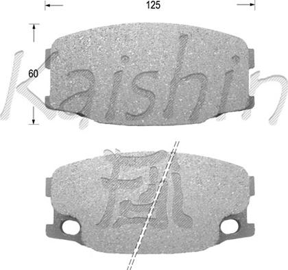 Kaishin FK6091 - Тормозные колодки, дисковые, комплект autospares.lv