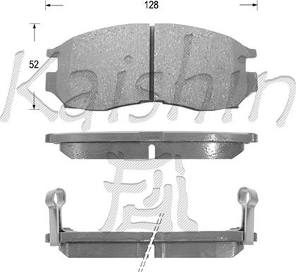 Kaishin FK6043 - Тормозные колодки, дисковые, комплект autospares.lv