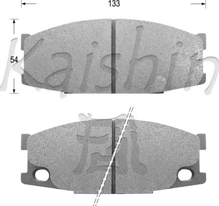 Kaishin FK6060 - Тормозные колодки, дисковые, комплект autospares.lv