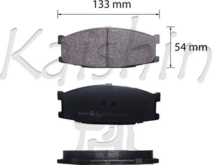 Kaishin FK6015 - Тормозные колодки, дисковые, комплект autospares.lv