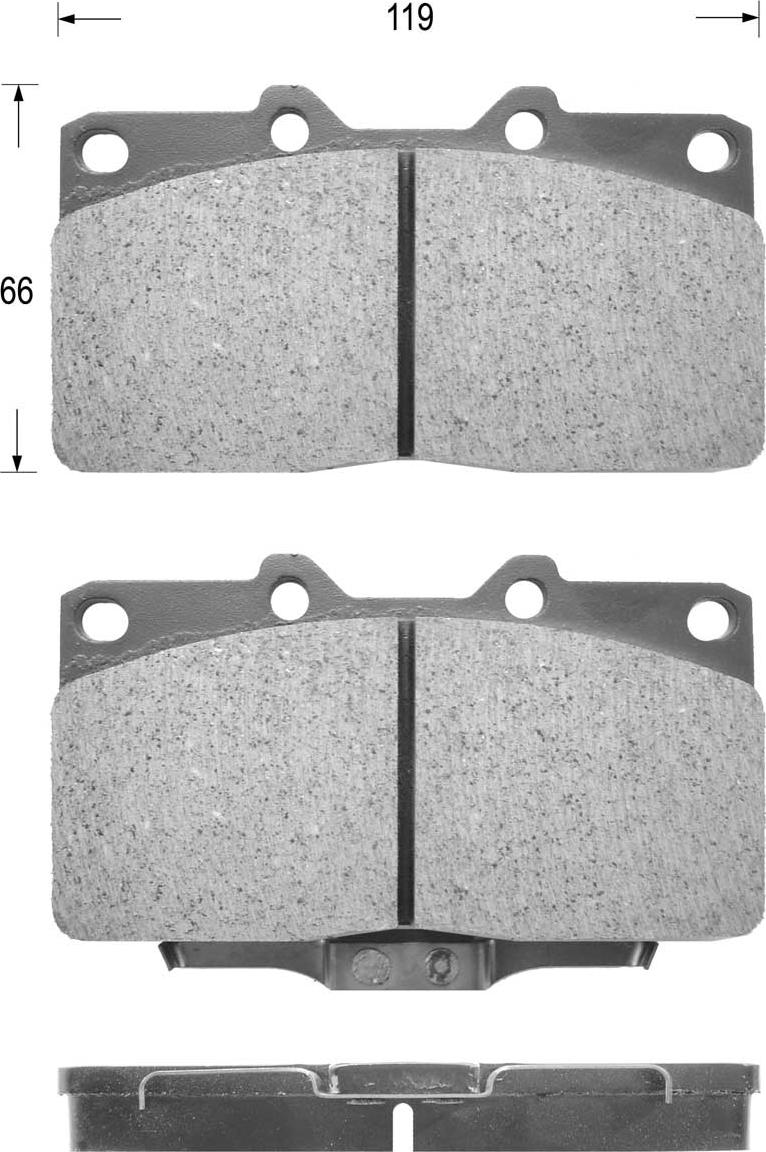 Kaishin FK6075 - Тормозные колодки, дисковые, комплект autospares.lv