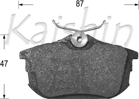 Kaishin FK6120 - Тормозные колодки, дисковые, комплект autospares.lv