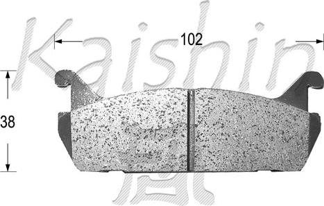 Kaishin FK0021 - Тормозные колодки, дисковые, комплект autospares.lv