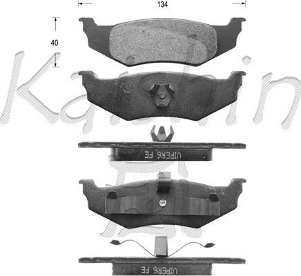 Kaishin FK10046 - Тормозные колодки, дисковые, комплект autospares.lv