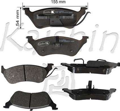 Kaishin FK10043 - Тормозные колодки, дисковые, комплект autospares.lv