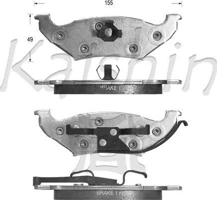 Kaishin FK10030 - Тормозные колодки, дисковые, комплект autospares.lv