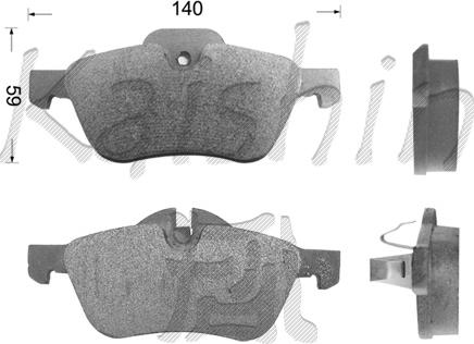 Kaishin FK10149 - Тормозные колодки, дисковые, комплект autospares.lv