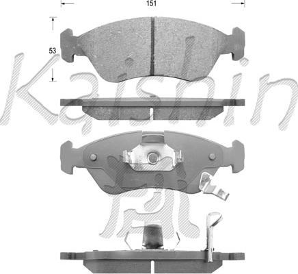 Kaishin FK10135 - Тормозные колодки, дисковые, комплект autospares.lv