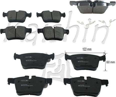 Kaishin FK10241 - Тормозные колодки, дисковые, комплект autospares.lv