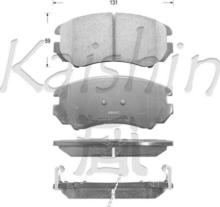 Kaishin FK11148 - Тормозные колодки, дисковые, комплект autospares.lv