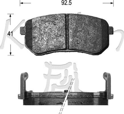 Kaishin FK11160 - Тормозные колодки, дисковые, комплект autospares.lv