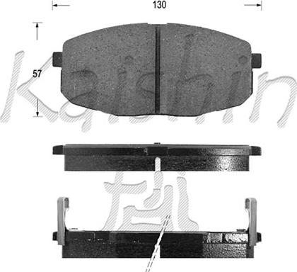 Kaishin FK11163 - Тормозные колодки, дисковые, комплект autospares.lv