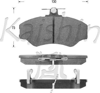 Kaishin FK11112 - Тормозные колодки, дисковые, комплект autospares.lv