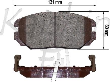 Kaishin FK11183 - Тормозные колодки, дисковые, комплект autospares.lv