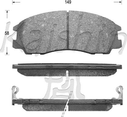 Kaishin FK11136 - Тормозные колодки, дисковые, комплект autospares.lv