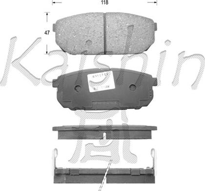 Kaishin FK11133 - Тормозные колодки, дисковые, комплект autospares.lv