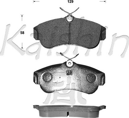 Kaishin FK1180 - Тормозные колодки, дисковые, комплект autospares.lv