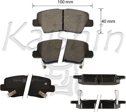 Kaishin FK11355 - Тормозные колодки, дисковые, комплект autospares.lv