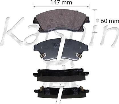 Kaishin FK11291 - Тормозные колодки, дисковые, комплект autospares.lv