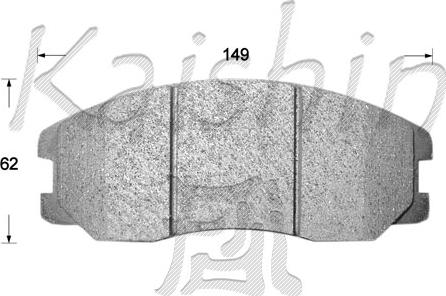 Kaishin FK11242 - Тормозные колодки, дисковые, комплект autospares.lv