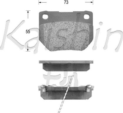 Kaishin FK1124 - Тормозные колодки, дисковые, комплект autospares.lv