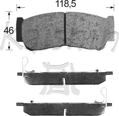 Kaishin FK11201 - Тормозные колодки, дисковые, комплект autospares.lv