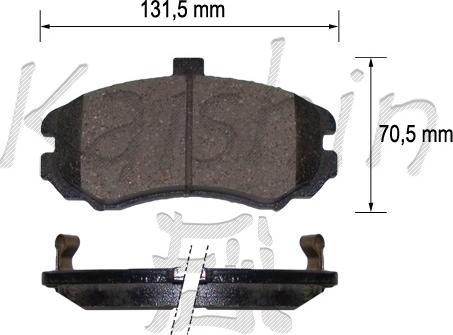 Kaishin FK11224 - Тормозные колодки, дисковые, комплект autospares.lv