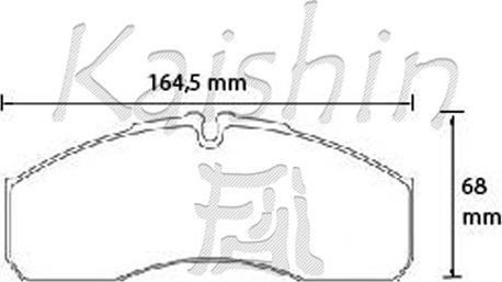 Kaishin FK1321 - Тормозные колодки, дисковые, комплект autospares.lv