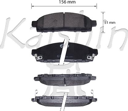 Kaishin FK1294 - Тормозные колодки, дисковые, комплект autospares.lv