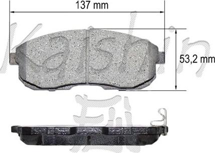 Kaishin FK1241 - Тормозные колодки, дисковые, комплект autospares.lv