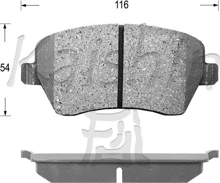 Kaishin FK1261 - Тормозные колодки, дисковые, комплект autospares.lv