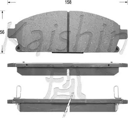 Kaishin FK1211 - Тормозные колодки, дисковые, комплект autospares.lv