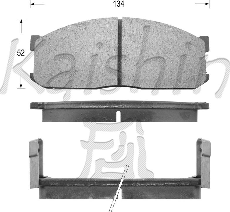 Kaishin FK3047 - Тормозные колодки, дисковые, комплект autospares.lv