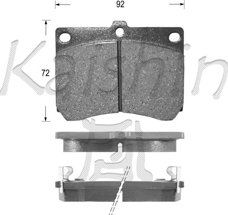 Kaishin FK3066 - Тормозные колодки, дисковые, комплект autospares.lv