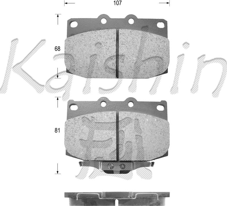 Kaishin FK3077 - Тормозные колодки, дисковые, комплект autospares.lv